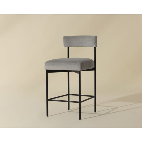 Seneca 36.5 inch Black / Polo Club Stone Counter Stool